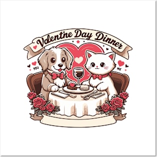 valentine day dinner Posters and Art